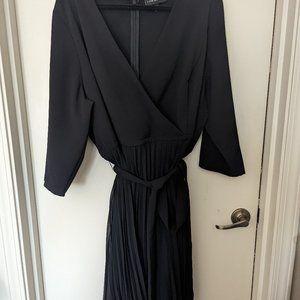 Chiffon shirt little black dress